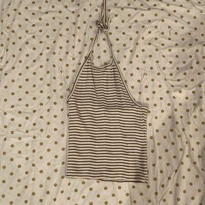 Shirt with pink and black stripes